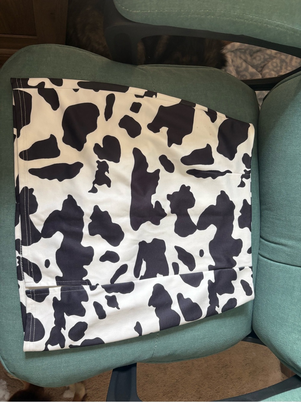 Black and White Cow Print Skirt